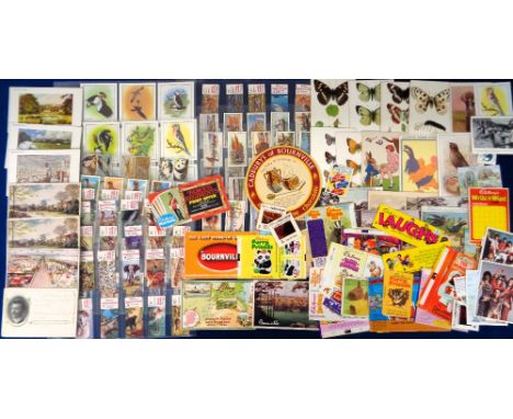 Trade cards, Cadbury's, selection of sets, types, wrappers etc inc. 29 postcard size type cards inc. Rewards Cards (Butterfli