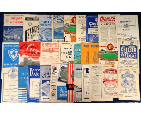 Football programmes, a collection of thirty 1940/50's programmes, a good selection inc. Manchester City v Blackpool 48/49, Re