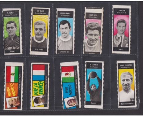 Trade cards, A&BC Gum, World Cup Stickers 1966, (set, 50 stamp style stickers) including two different Pele stamps, also Moor