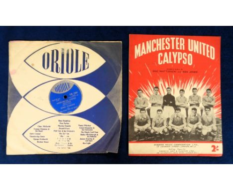 Football record & sheet music, Manchester United, a 10" 78rpm original record 'Manchester United Calypso' by Edric Connor rel