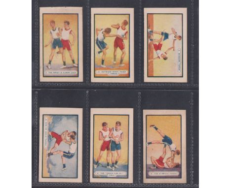 Trade cards, 3 sets, DC Thomson Adventure Ju Jitsu cards (Set 6 cards), Anonymous Plain backs Sports of all Countries includi