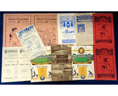 Football programmes, a collection of twelve 1930/40's issues including West Brom v Aston Villa Football League Jubilee Editio