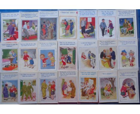Postcards, Comic, a McGill selection of approx. 31 cards, themes include seaside, under the mistletoe, church, large ladies, 