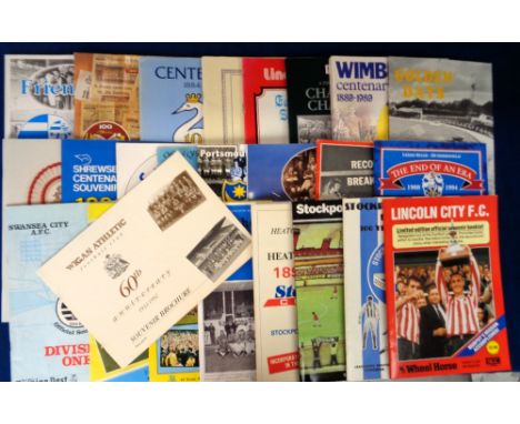 Football brochures, a further collection of 25 English Football Club brochures, 1970's onwards, Club Histories, Ground Closur