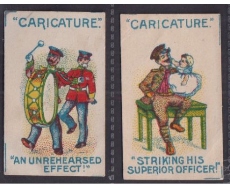 Trade cards, Barratt's, Caricature, ref. HB15, two cards, 'An Unrehearsed Effect' & 'Striking His Superior Officer!' (gd/vg) 