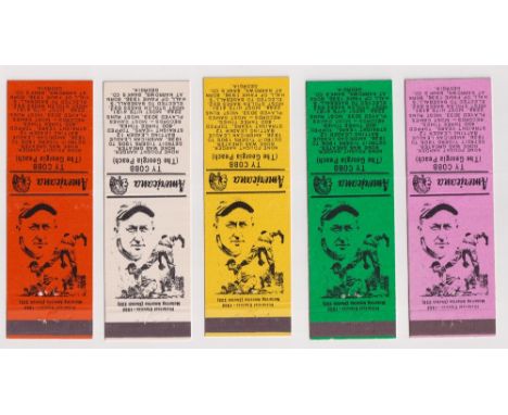 Trade issue, USA, Ty Cobb, Baseball, set of five Americana matchbooks, issued in five different colours (gd) (5)