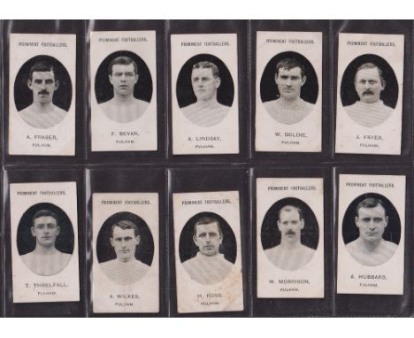 Cigarette cards, Taddy Prominent Footballers without Footnote, 40 cards various teams Fulham (10), QPR (5), Officials (5), Bo