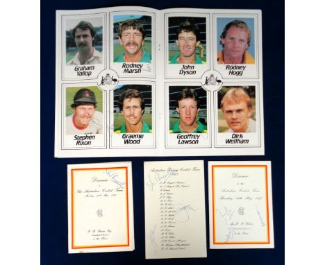 Cricket autographs, a selection of Australian signatures 1981 Australian Tour Brochure, fully signed to player portrait pages