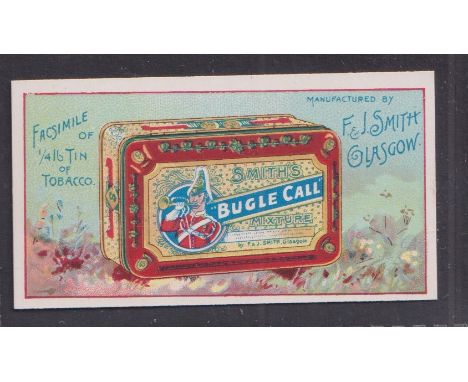 Cigarette card, Smith's, Advertisement Card, type, advert card illustrated with tin of Smith's Bugle Call Mixture (ex) (1)