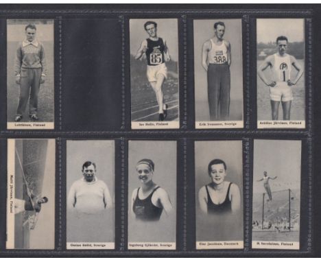 Trade cards, Scandinavia, Magno, Los Angeles Olympics, 1932, Scandinavian Competitors (29/30, missing no 2) (gd) 