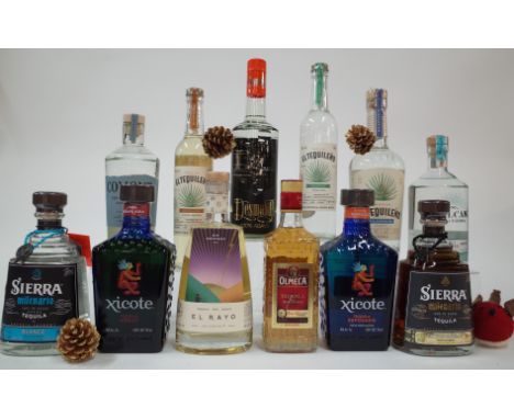 10 BOTTLES TEQUILA AND 2 AGAVE SPIRITSierra Milenario Tequila Blanco and Tequila Extra-Anejo; Xicote Tequila Anejo and Tequil