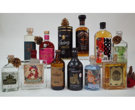 12 BOTTLES GINKingmaker Handcrafted Dry (50cl); Plateau Tranquillite (50cl); Bosque Craft (50cl); Sankt Galler Bibergin Old T