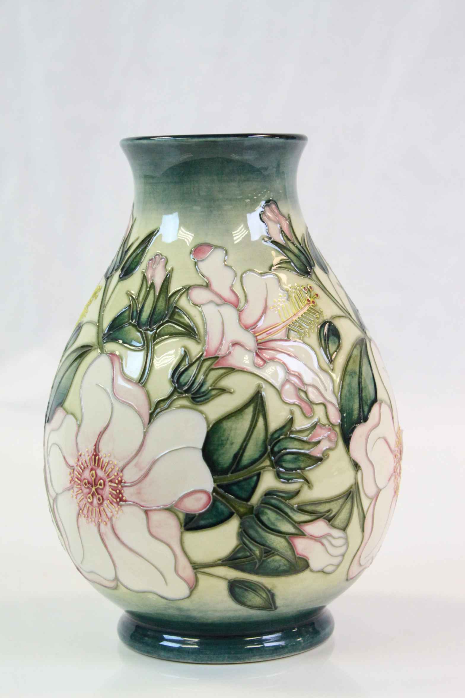 Moorcroft Pottery Vase With Pink Floral Decoration, Impressed Factory ...