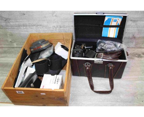 Collection of vintage Camera Lenses and other equipment to include Canon