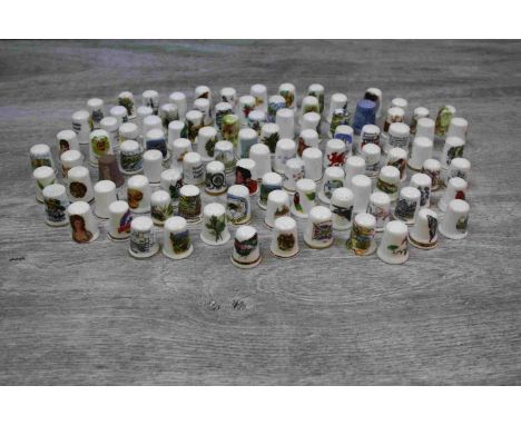 Collection of over 100 ceramic Thimbles