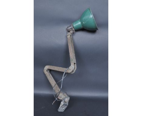 Mek-Elek - A retro vintage early to mid 20th Century industrial factory desktop work desk anglepoise lamp light of stylish ru