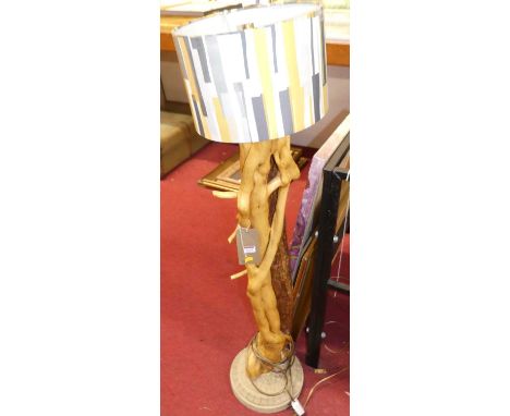 A root wood standard lamp, height 110cm