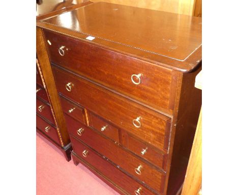 A pair of Stag Minstrel chests of three short and four long drawers, each width 81.5cmBoth chests are in generally good condi