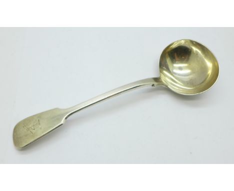 An early Victorian silver ladle, Mary Chawner, London 1837, 72g 
