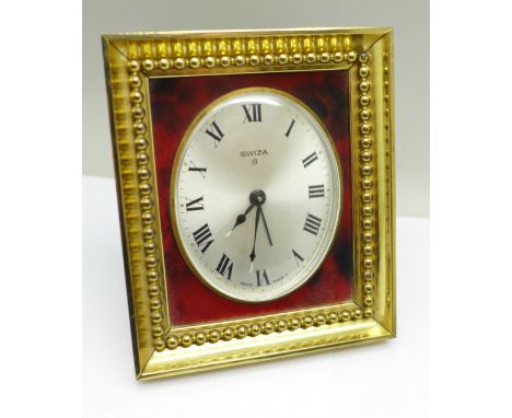 A small Swiza 8 days clock 
