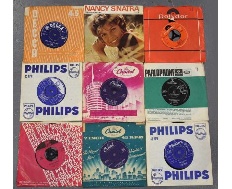 A collection of approximately one hundred and five 7" records, mainly 1960s, including 'Sadie (The Cleaning Lady)' by Finders