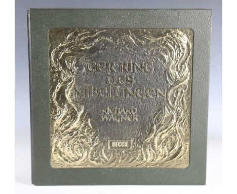A classical deluxe stereo box set on the Decca label, 'Der Ring des Nibelungen' (The Ring Cycle) by Richard Wagner, comprisin