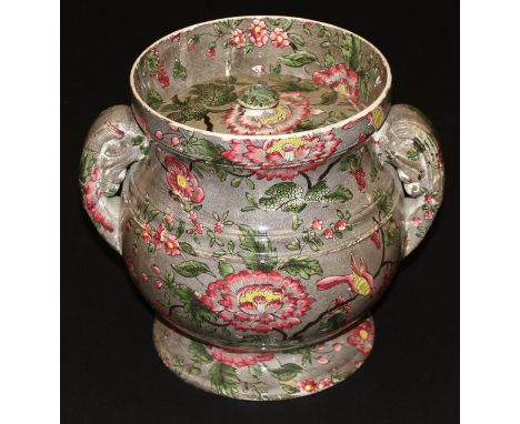 A Spode "Spode's New Faience" ice pail and cover, circa 1826-33, 20.5 cm high 