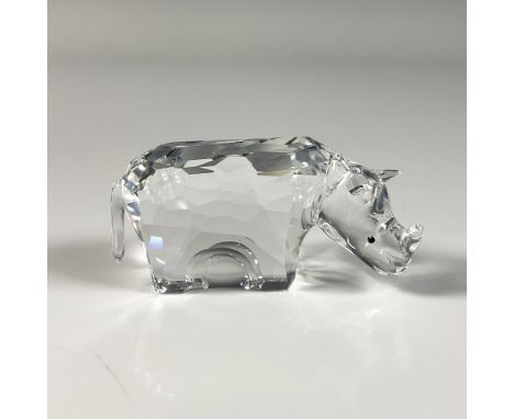 Adorable rhinoceros figure from African Wildlife theme with an intricate crystal cut design. Swarovski swan mark. This item i