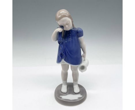 Young girl crying over spilling the contents of her pitcher. B&amp;G backstamp. 2246. Issued: 20th centuryDimensions: 3"L x 2