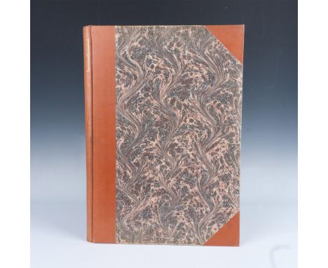 Original hardcover folio book Fine Bird Books 1700-1900 by Sacheverell Sitwell. This original edition is bound in half orange