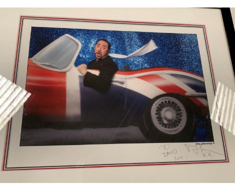 Three David Gest framed photographs, two ITV This Is David Gest programme 
