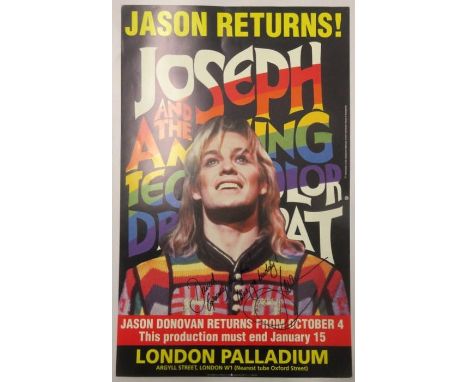 Jason Donovan Joseph and the Amazing Technicolour Dreamcoat London Palladium Promo Poster signed ?David Especially For You Lo