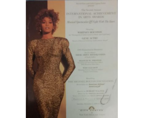 Second Annual International Achievement in Art Programme with Whitney Houston on cover 