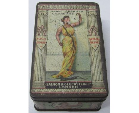 Three cigarette tins and Edward G Robinson pipe tobacco tin and cremona tin 