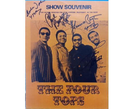 The Four Tops signed tour programme 