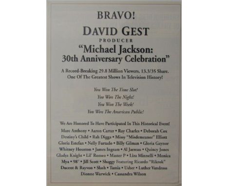 Michael Jackson Anniversary Concert Ad with programme, ticket &amp; handbills + Ghosts premiere programmes (8) 