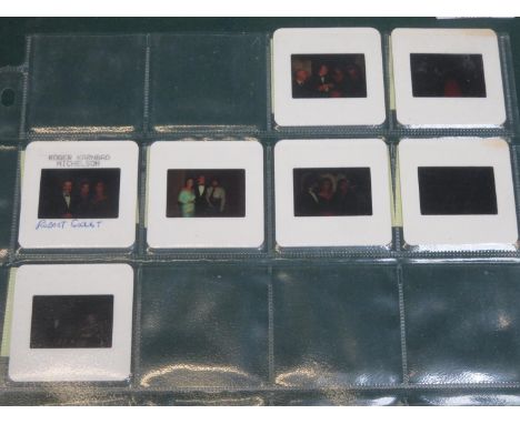 Seven colour slides featuring 1/Michael Douglas, Robert Mitchum, Sophia Loren, Kirk Douglas and Robert Wagner 2/Michael Jacks