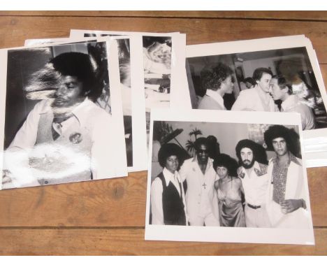 Eighteen black and white photographs of Michael Jackson and various Jackson family members (18) 