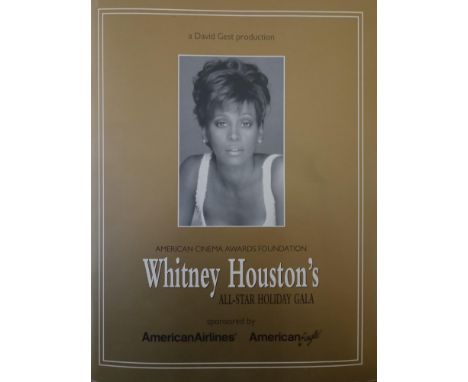 Four Whitney Houston All Star Holiday Gala December 4th 1999 envelope containing info on advertising in concert programme, bo