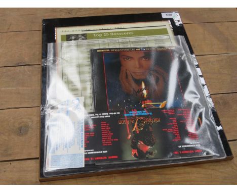 Boxscores featuring Michael Jackson 30th Anniversary shows framed and mounted complete with programme, ticket and handbills f