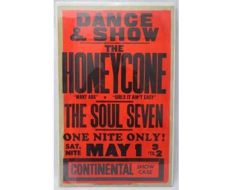 The Honey Cone Concert Poster Saturday 1st May 1969 56.5cms x 34cms &amp; Honey Cone Concert Poster Berkley Community Theatre
