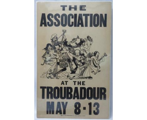 Association Poster at Troubadour May 58cms x 36.5cms and handbill with Union Gap 21.5cms x 14cms 