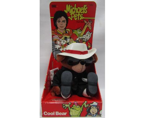 Michael?s Pets Michael Jackson plush toy Cool Bear by Ideal 1987 with cassette 