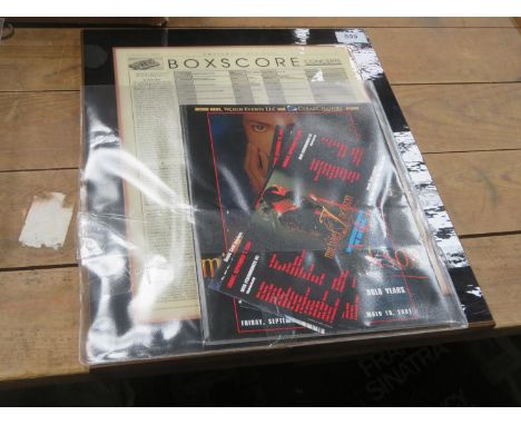 Boxscores featuring Michael Jackson 30th Anniversary shows framed and mounted complete with programme, ticket and handbills f