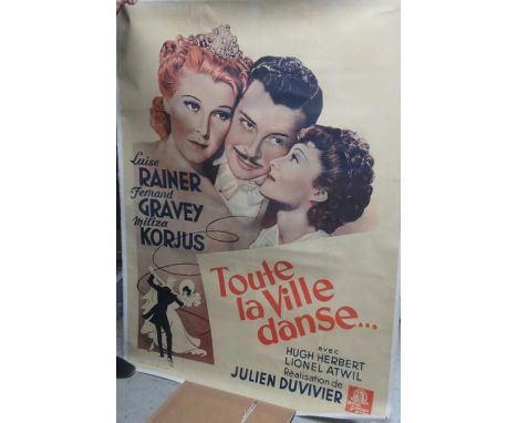 Toute La Ville Danse (The Great Waltz) Movie Poster 1938, MGM France, linen backed. 160.5cms x 119cms 