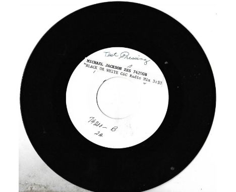 Michael Jackson White Label 7? test pressing A-side Remember The Time B-side Black or White C&amp;C Radio Mix 
