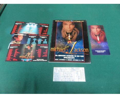 Michael Jackson 30th Anniversary Concert Programme signed by promoter David Gest complete with Unused Comp Ticket 7th Septemb