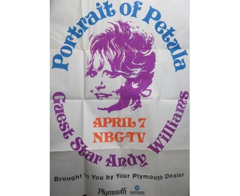 Portrait Of Petula - NBC-TV April 7th 1969 promotional poster, also features Andy Williams. 127cms x 96cms 