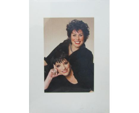 Three large colour photographs of Ruby Wax with Liza Minnelli &amp; David Gest (3) 