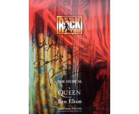 We Will Rock You The Musical programme Dominion Theatre signed with love Dear Liza &amp; David Brian May 